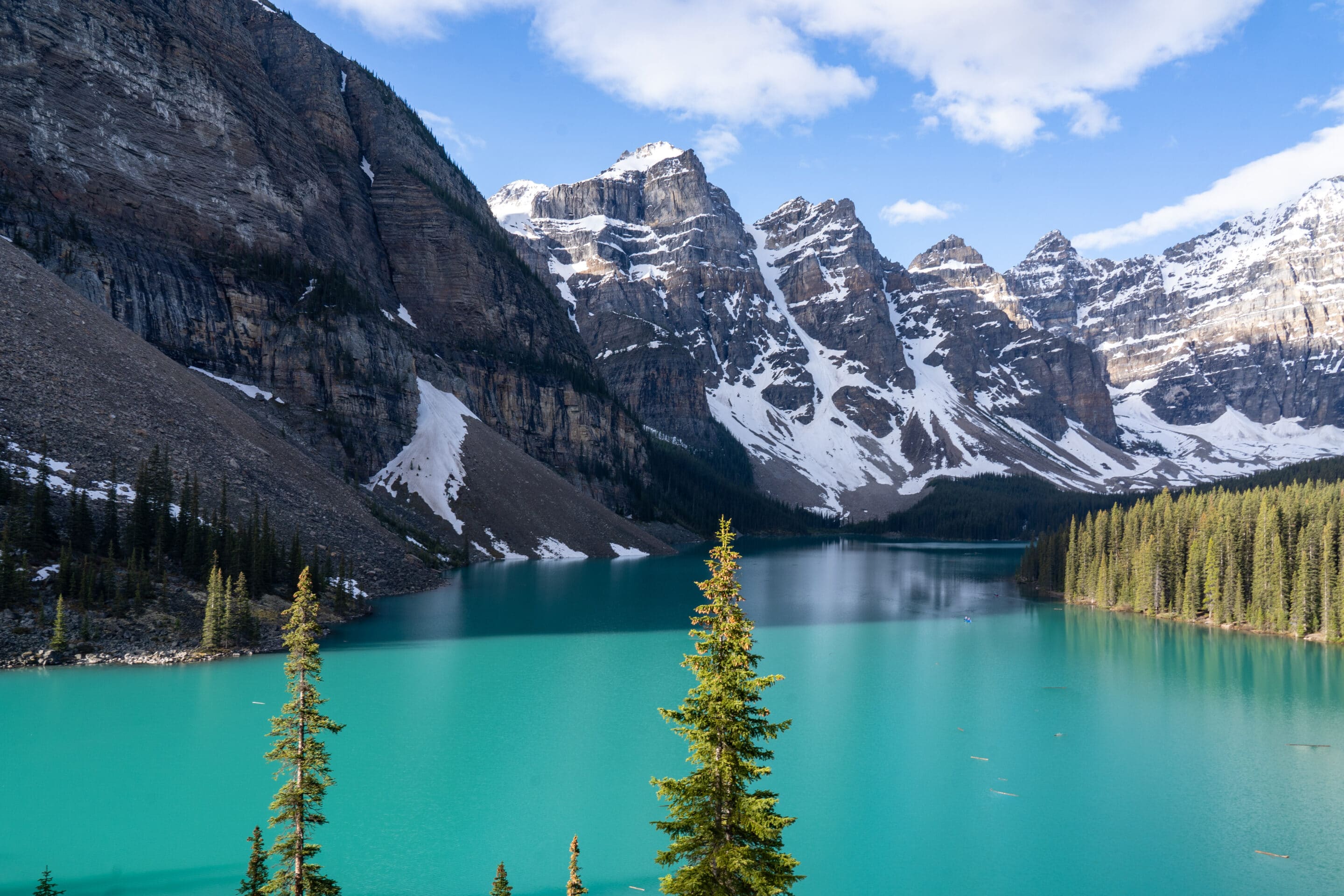 lac moraine road trip rocheuses